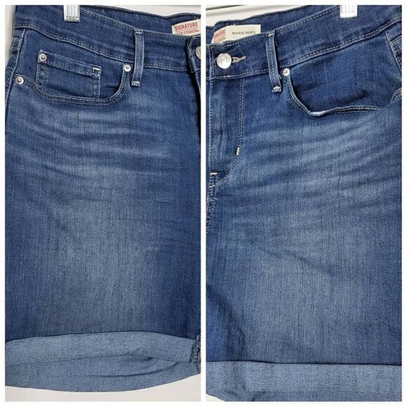 Signature by Levi Strauss & Co. Gold Label Mid Rise Denim Shorts Size 28 - Picture 3 of 7